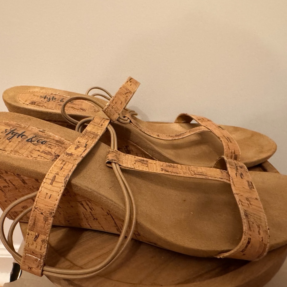 Style & Co. Cork Wedge Sandals